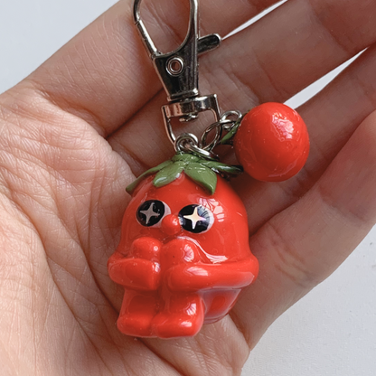 Tomato Anxious Guy Keychain Indigopearl
