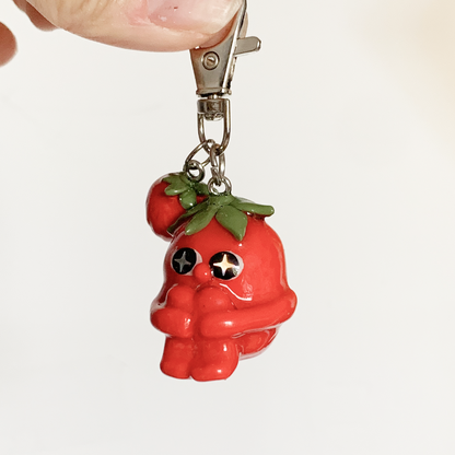 Tomato Anxious Guy Keychain Indigopearl