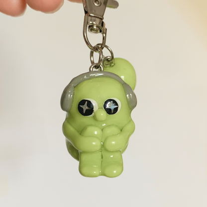 Tennis Ball Anxious Guy Keychain Indigopearl