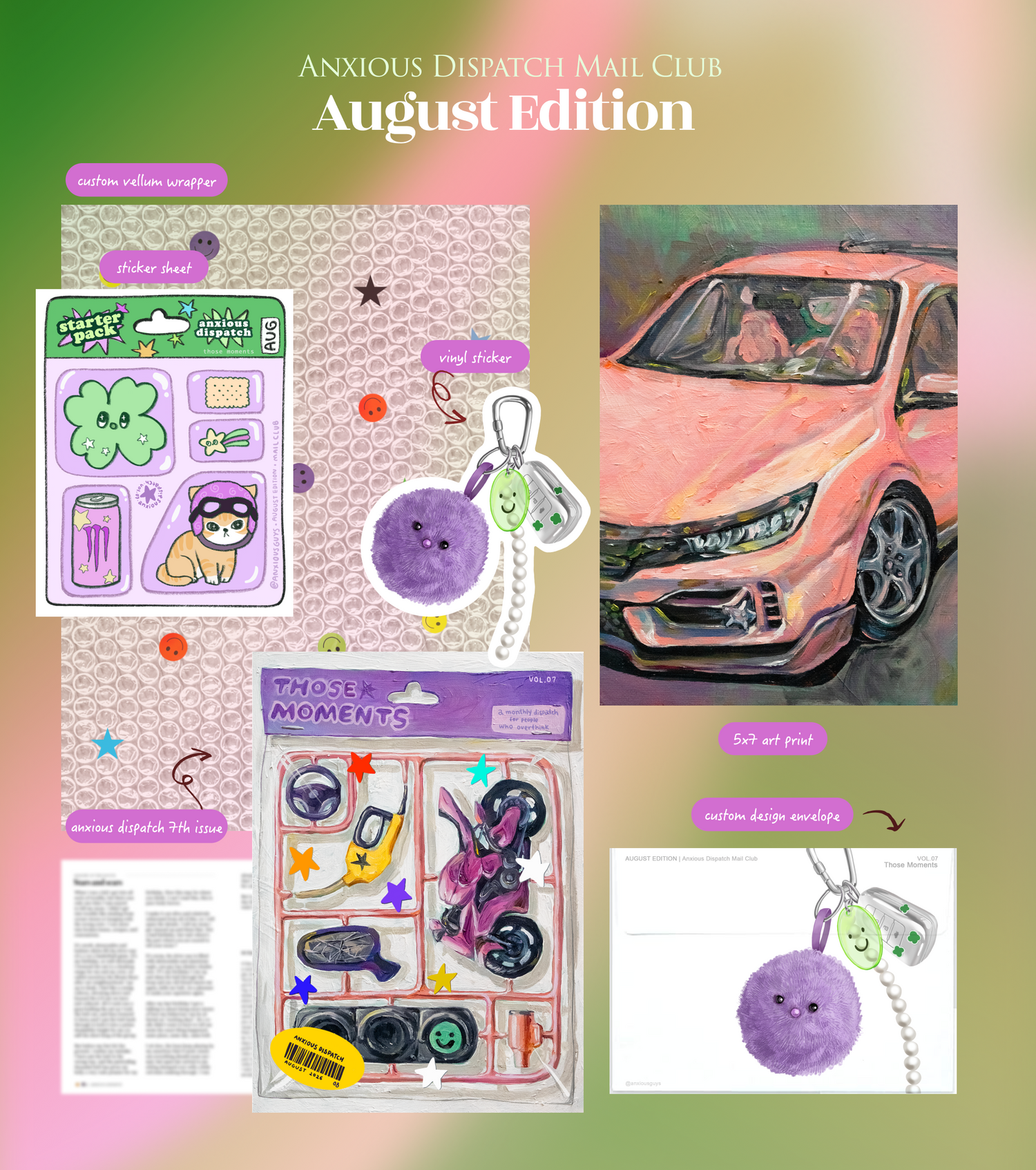 [Art Mail Club] Anxious Dispatch - Join Now and Receive August Issue! Indigopearl