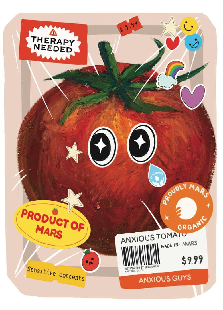 The Anxious Produce – Set of 3 Art Prints (5x7) Indigopearl