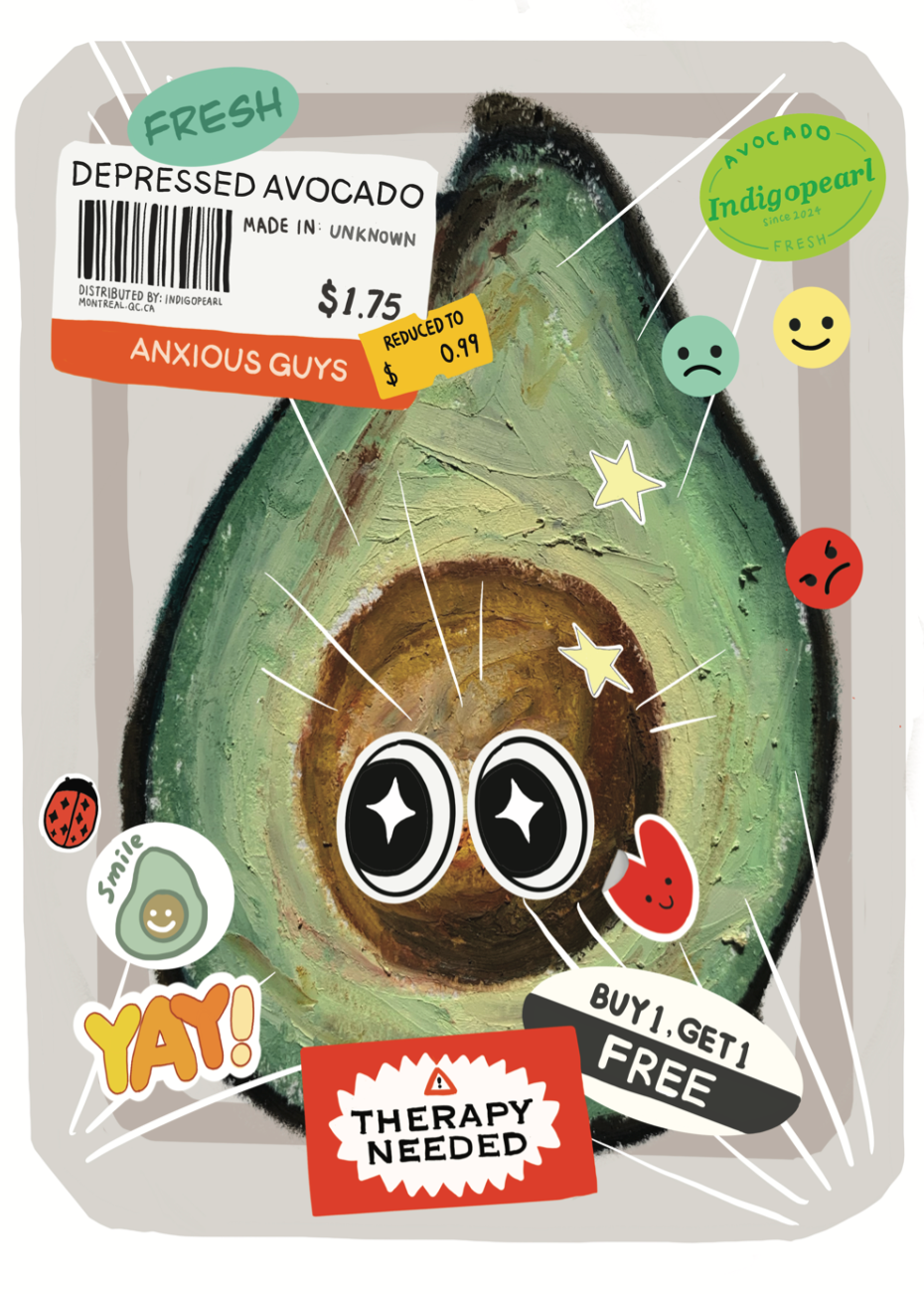 The Anxious Produce – Set of 3 Art Prints (5x7) Indigopearl