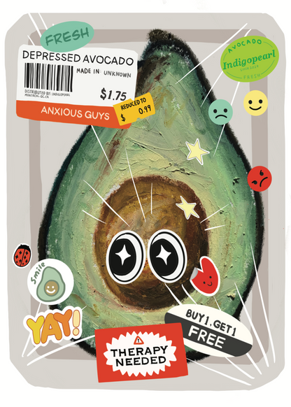 The Anxious Produce – Set of 3 Art Prints (5x7) Indigopearl