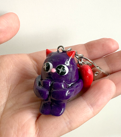 Devil Anxious Guy Keychain Indigopearl