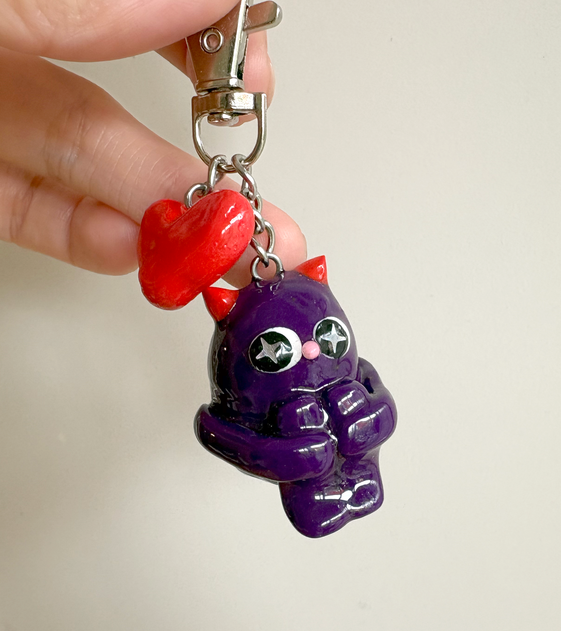 Devil Anxious Guy Keychain Indigopearl