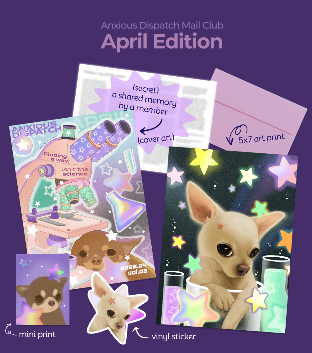 [Art Mail Club] Anxious Dispatch - Join now and Receive April Issue! Indigopearl