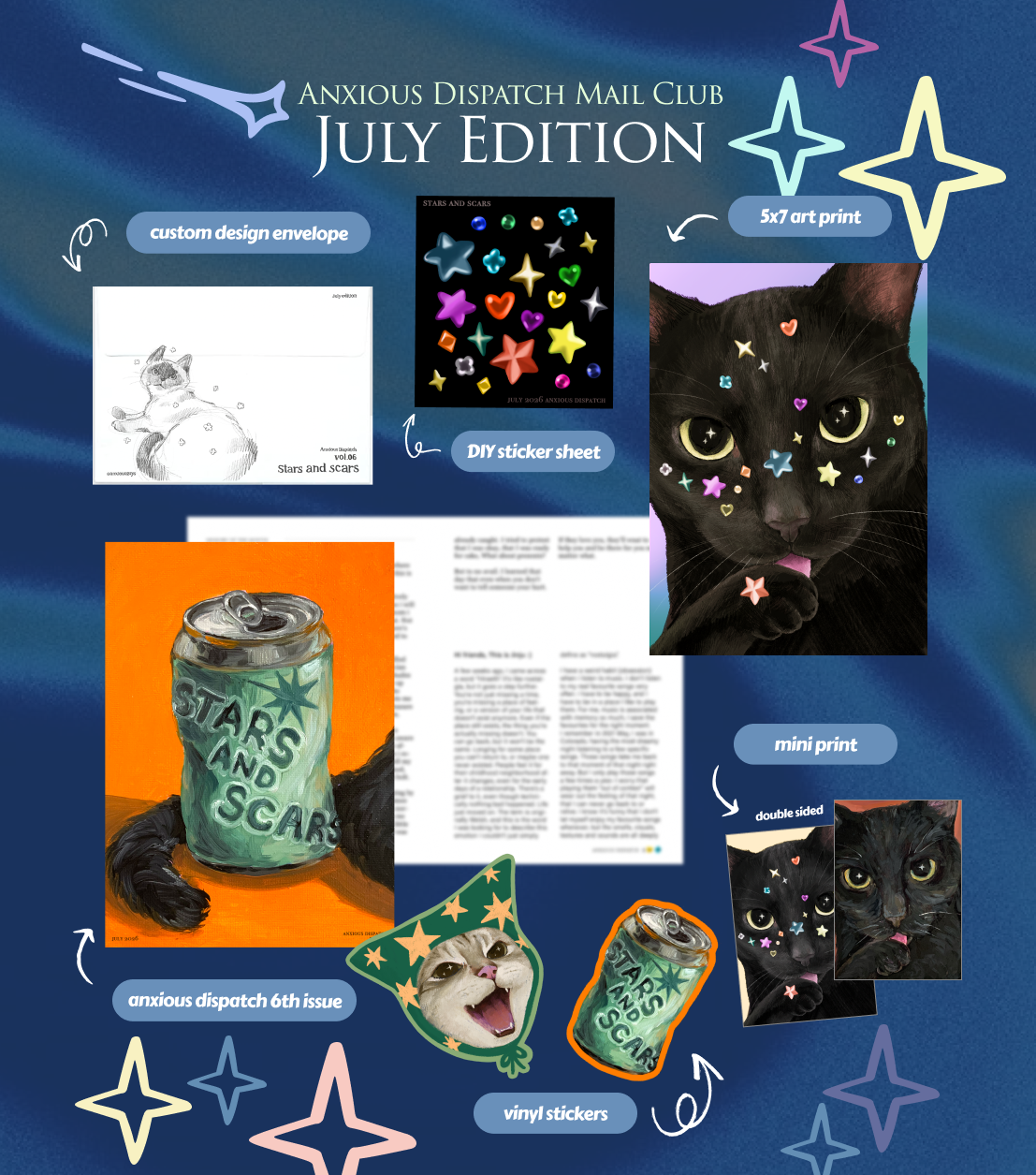[Art Mail Club] Anxious Dispatch - Join now and Receive July Issue! Indigopearl